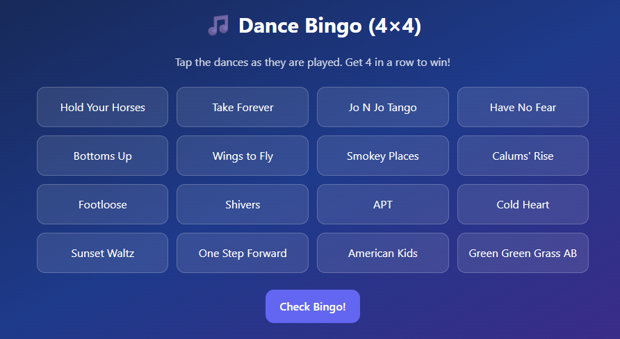 Line Dance Bingo preview
