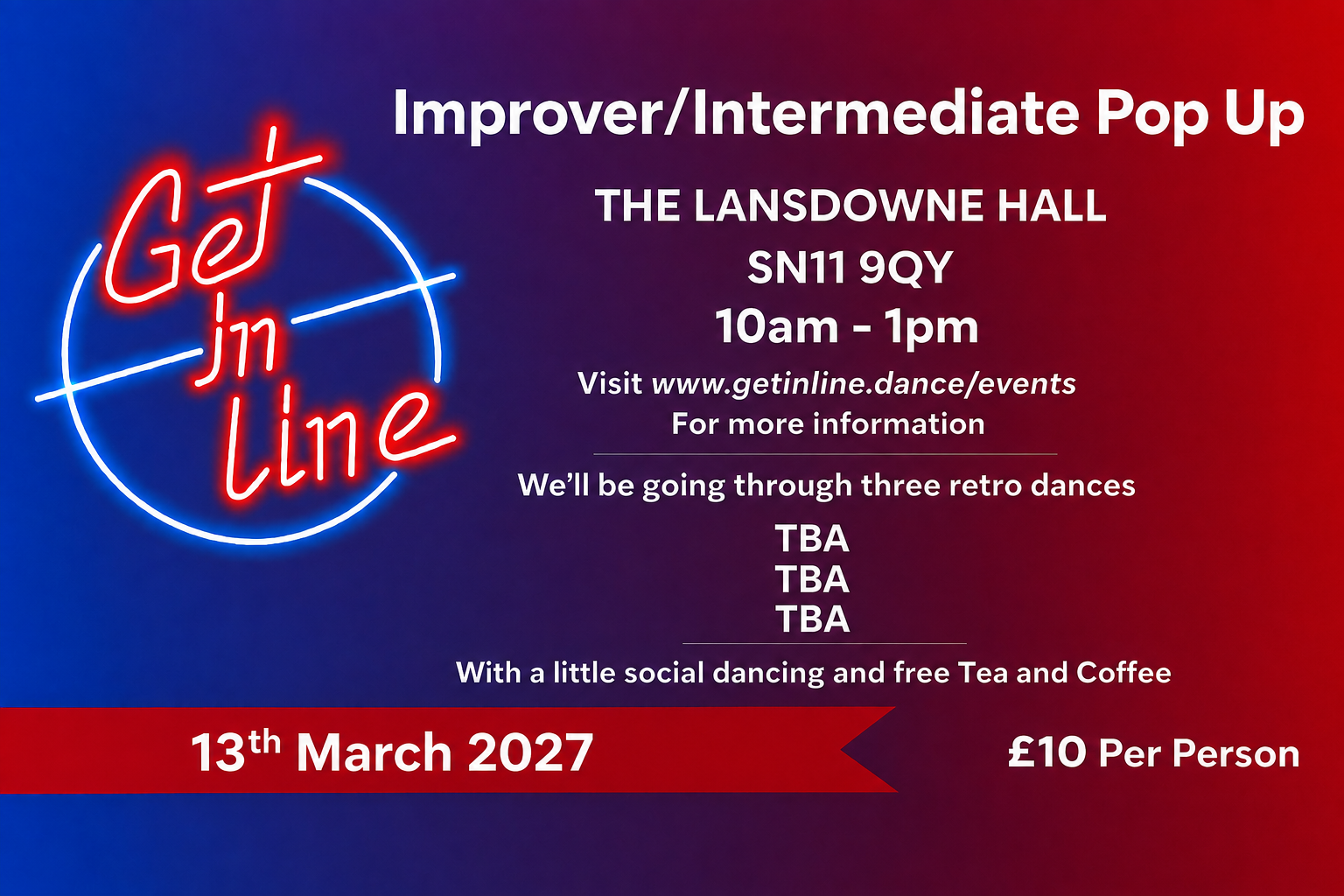 Improver / Intermediate Pop Up